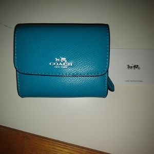 Teal Coach Wallet